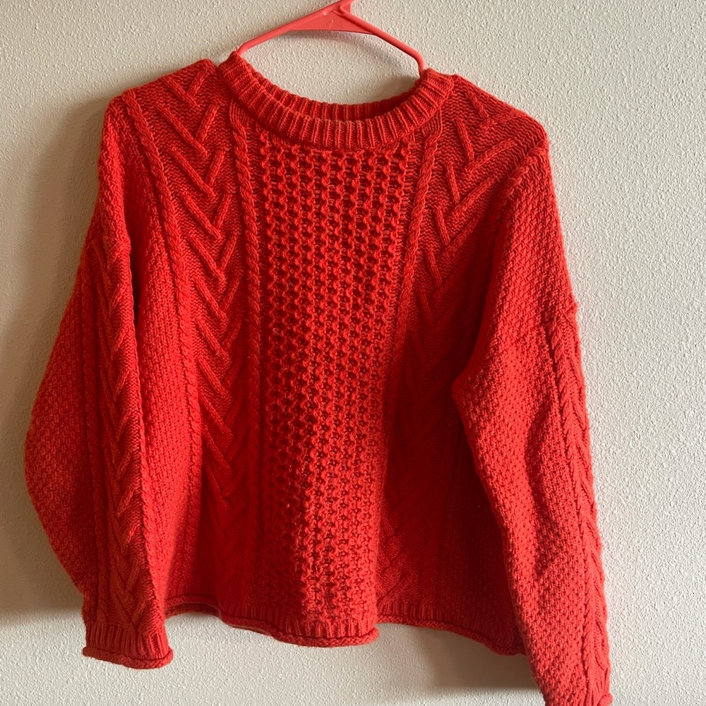 Cropped wool madewell sweater